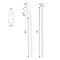 Kitcheniva Reusable Glass Straws with Cleaning Brush, 4 Pcs, Straight & Curved